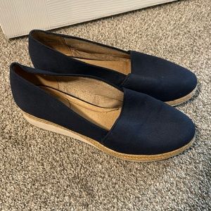 Life Stride Soft System Slip On Wedge Navy Blue Women’s Size 11